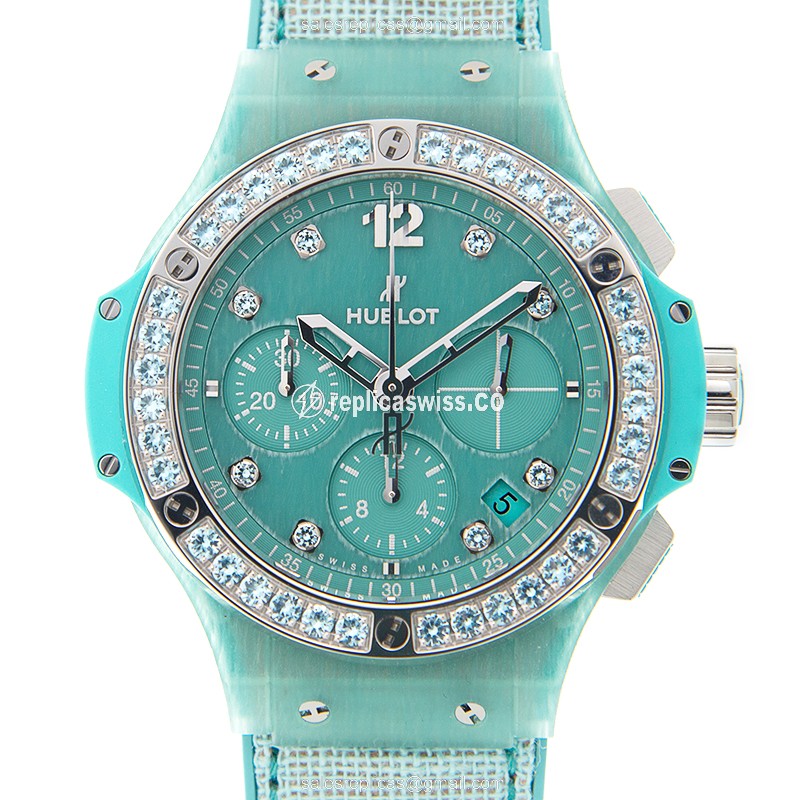 Luxurious Hublot Big Bang Replica in Green Titanium Case & Automatic Movement Watch