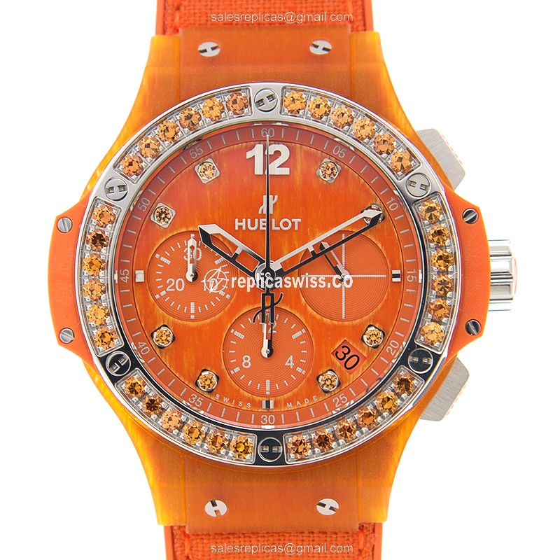 Luxurious Hublot Big Bang Replica in Orange Dial & Titanium Case, Automatic Movement Watch