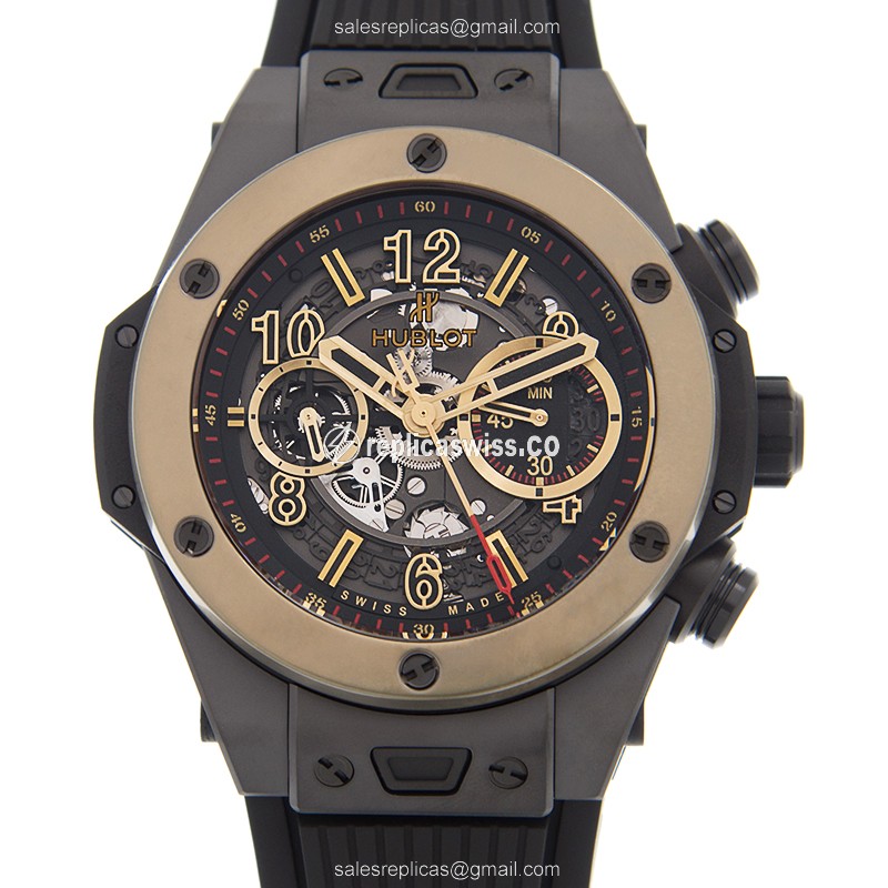 Luxurious Hublot Big Bang Replica in PVD Titanium Case & Black Dial, Automatic Movement Watch