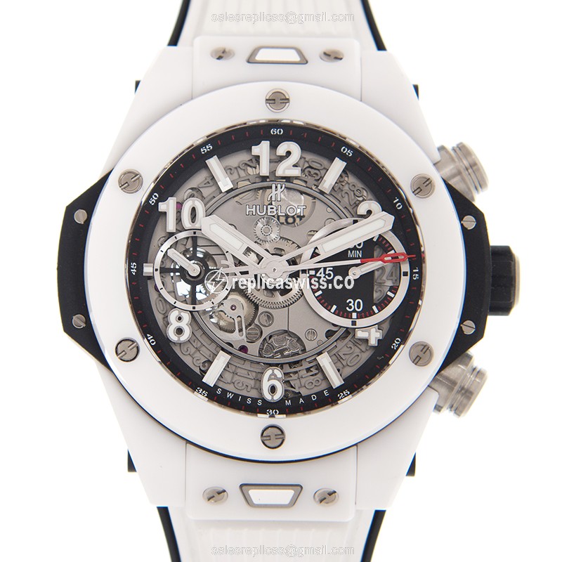 Luxurious Hublot BIG BANG Replica in Silver Dial & Ceramic Case, Automatic Movement Watch