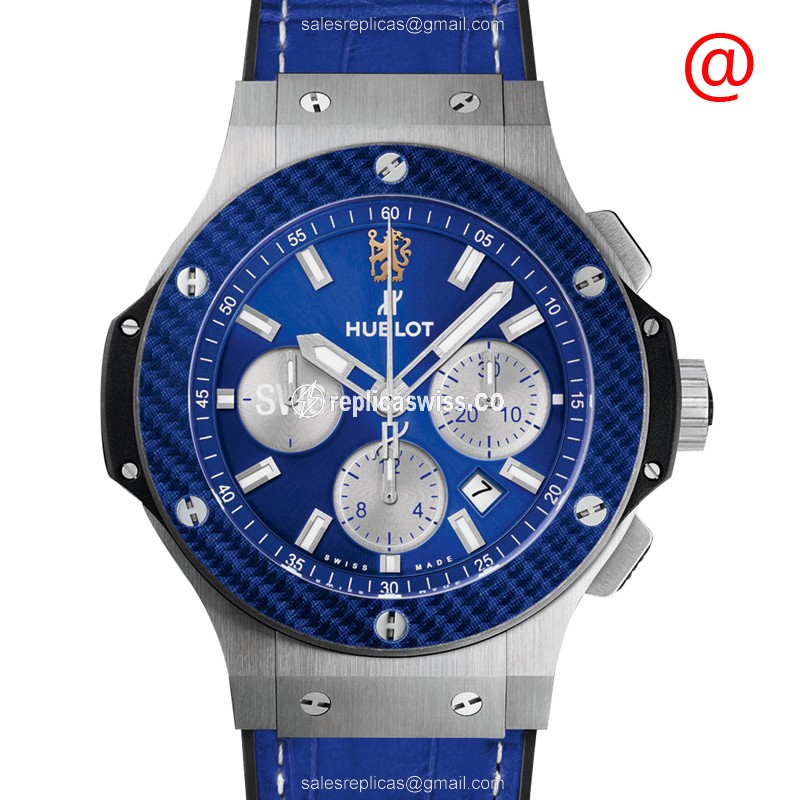 Luxurious Hublot Big Bang Replica in Stainless Steel & Blue, Automatic Movement, Genuine Sapphire