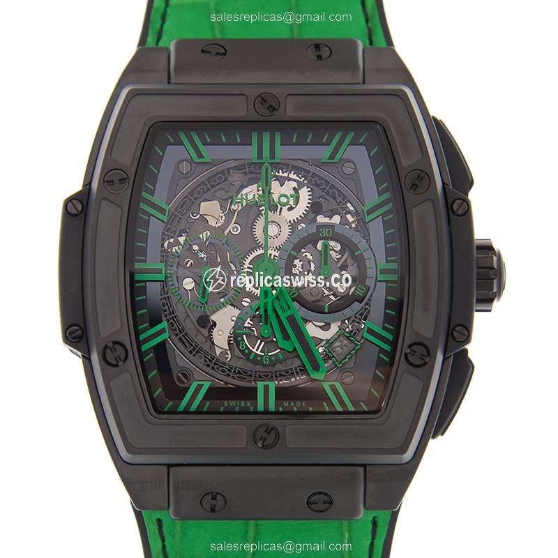 Luxurious Hublot BIG BANG Replica in Stainless Steel with Automatic Movement Black Dial Watch