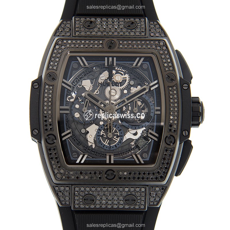 Luxurious Hublot Big Bang Replica in Titanium & Black Dial, Automatic Movement Watch