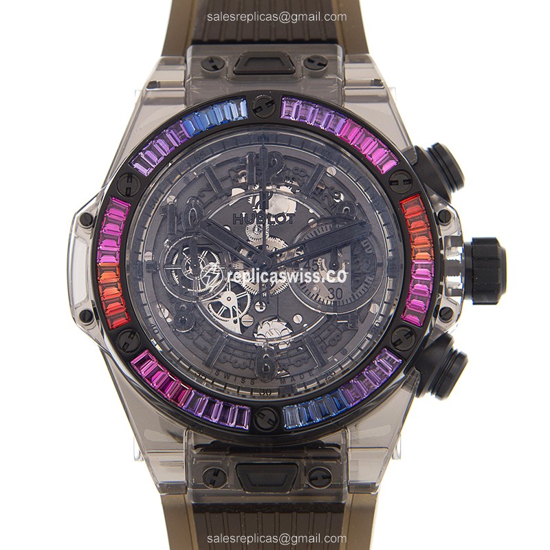 Luxurious Hublot Big Bang Replica with Automatic Movement Black Sapphire Crystal Dial Watch