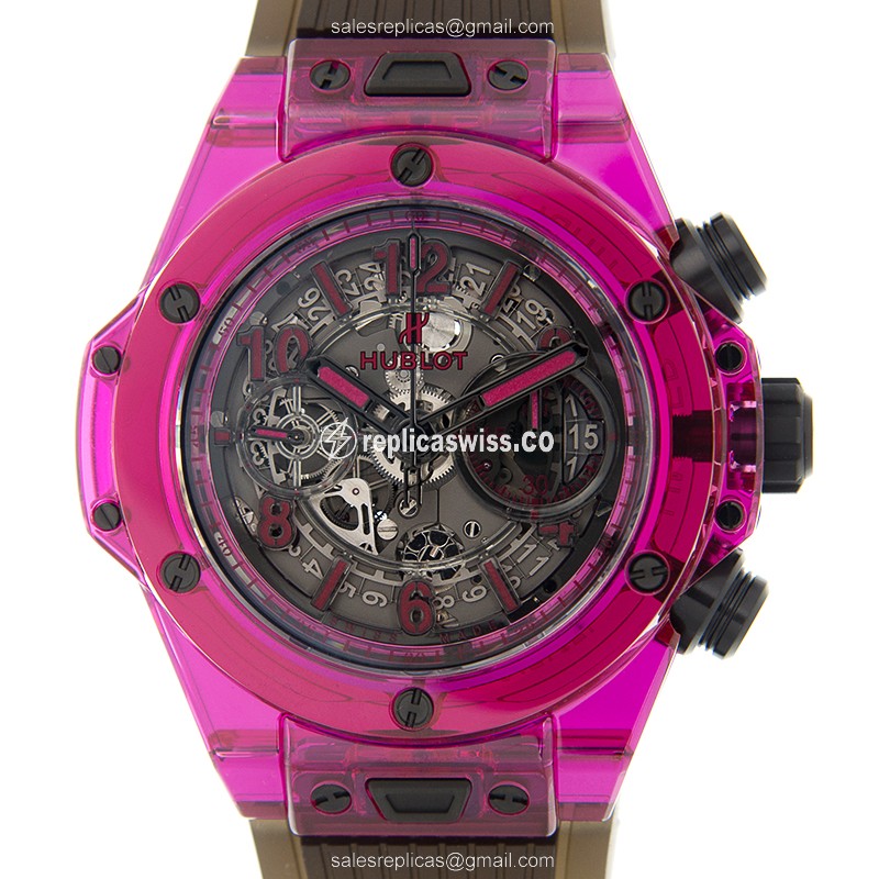 Luxurious Hublot Big Bang Replica with Automatic Movement Polished Sapphire Crystal Face Watch