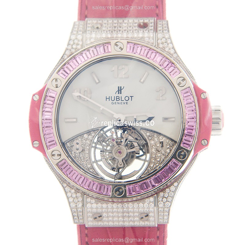 Luxurious Hublot BIG BANG Titanium Replica with Manual Wind Movement Exquisite White Dial Watch
