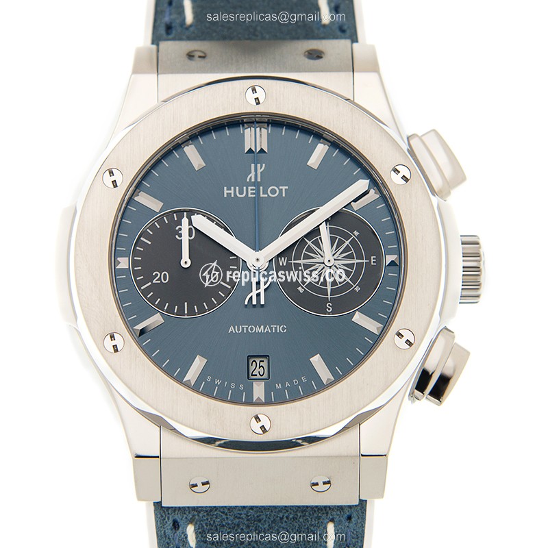 Luxurious Hublot Classic Fusion 521.NE.7170.VR.LG017 Replica in Stainless Steel, Automatic Blue