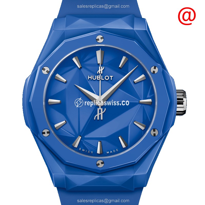 Luxurious Hublot Classic Fusion Replica, Automatic Movement, Blue Ceramic Case & Dial Watch