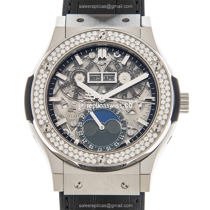 Luxurious Hublot Classic Fusion Replica, Automatic Movement, Exquisite Diamond Case Watch