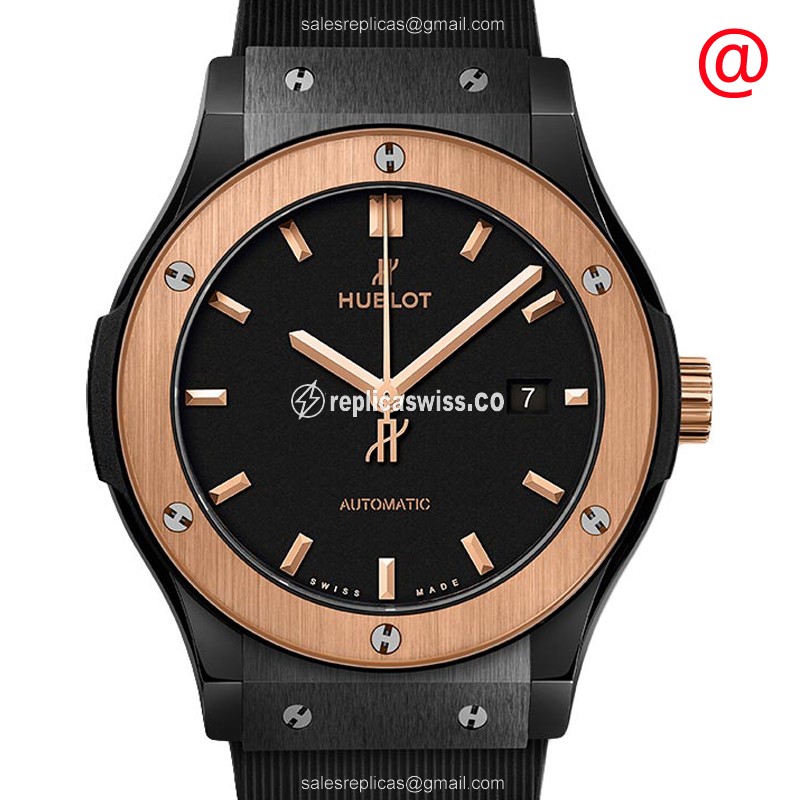 Luxurious Hublot Classic Fusion Replica in Black Ceramic Case & Automatic Movement Watch