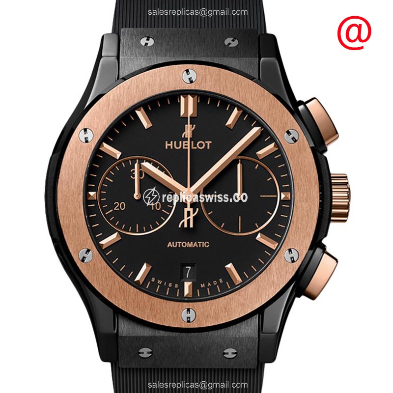 Luxurious Hublot Classic Fusion Replica in Black Ceramic Case & Automatic Movement Watch