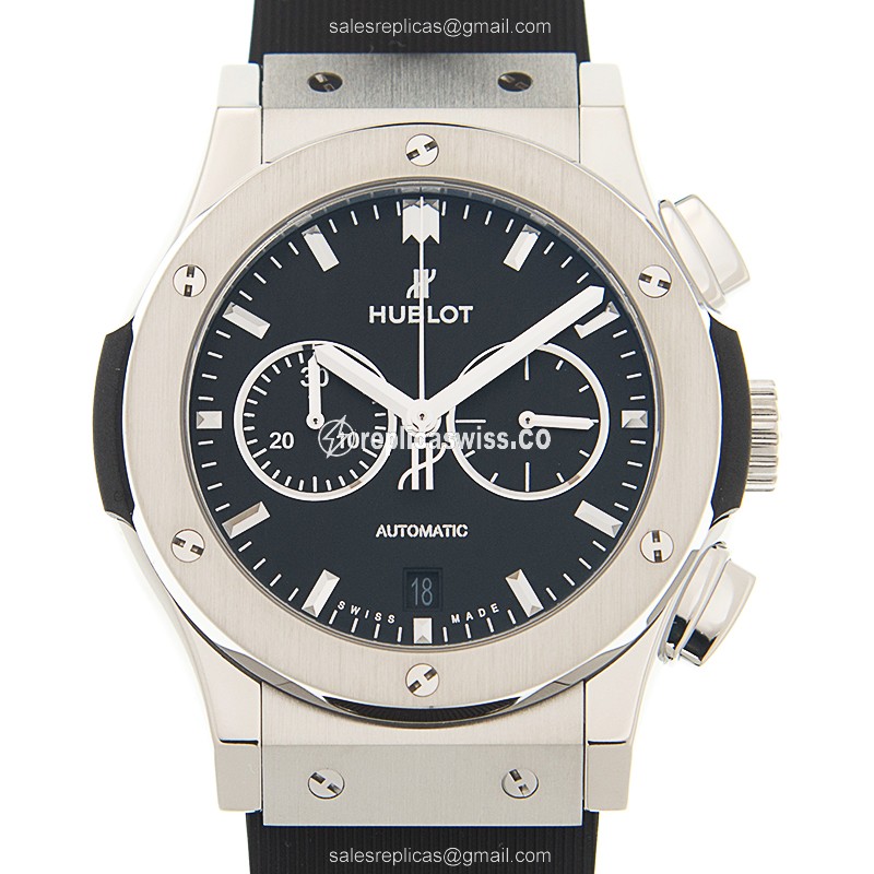 Luxurious Hublot Classic Fusion Replica in Black Titanium & Automatic Movement Watch
