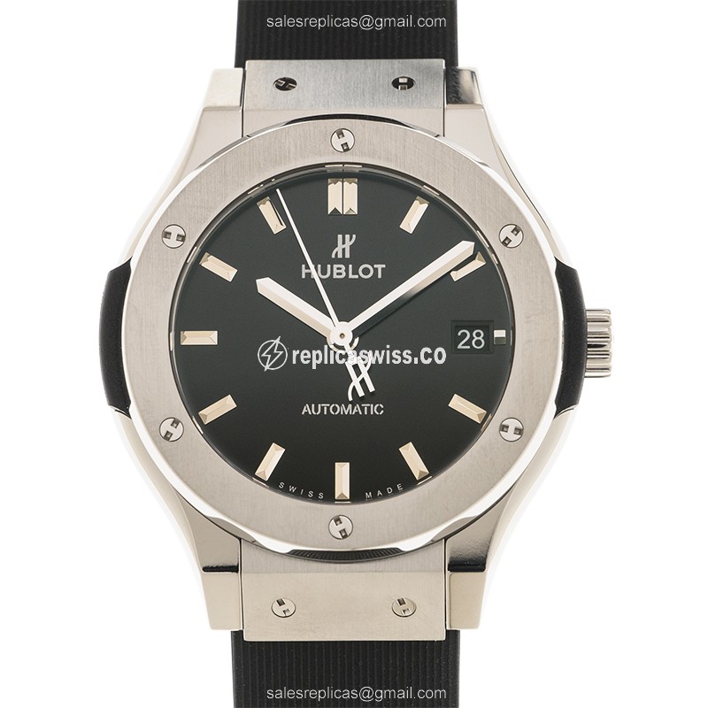 Luxurious Hublot Classic Fusion Replica in Black Titanium Case & Automatic Movement Watch
