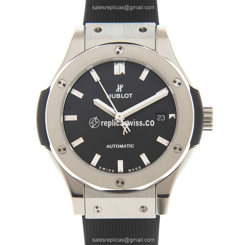 Luxurious Hublot Classic Fusion Replica in Black Titanium Case & Automatic Movement Watch
