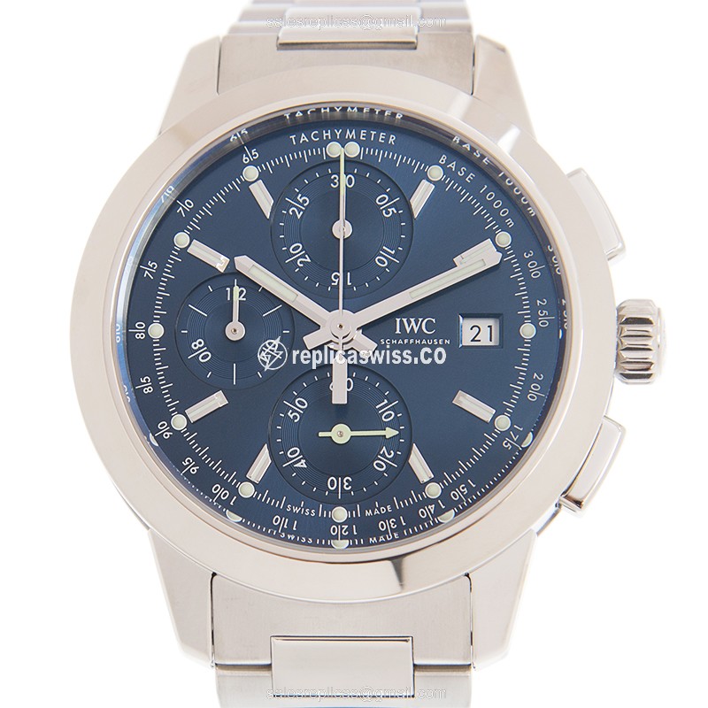 Luxurious IWC Ingenieur IW380802 Replica, Automatic Movement, Blue Dial & Silver Steel Bracelet