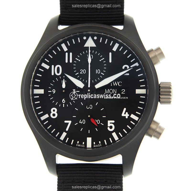 Luxurious IWC IW389101 PILOTS Replica Watch | Automatic Movement | Black Ceramic Dial