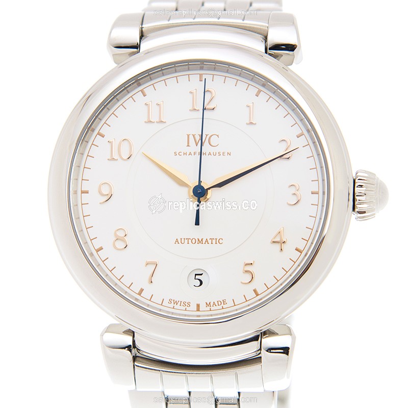 Luxurious IWC IW458307 Da Vinci Replica in White Dial & Stainless Steel Case Watch