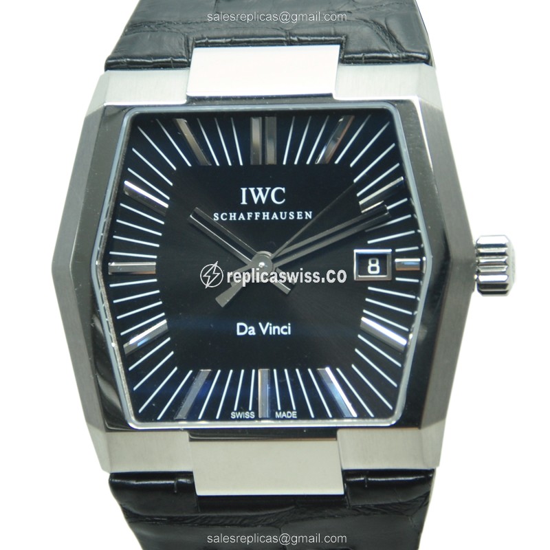 Luxurious IWC IW546101 Da Vinci Replica with Automatic Movement Black Sapphire Crystal Watch