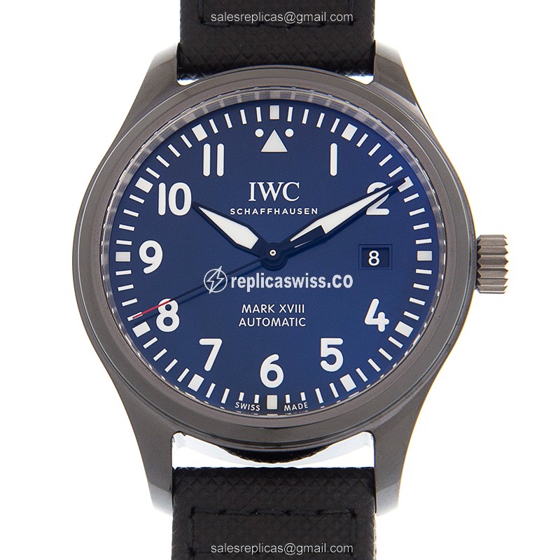 Luxurious IWC PILOTS Replica Watch: Automatic Movement, Stainless Steel Case, Blue Dial