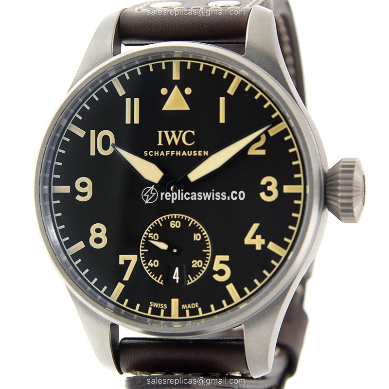 Luxurious IWC PILOTS Titanium Replica, Black Dial, Automatic Movement Watch