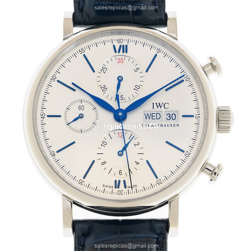 Luxurious IWC PORTOFINO Replica Watch with Automatic Movement White Dial
