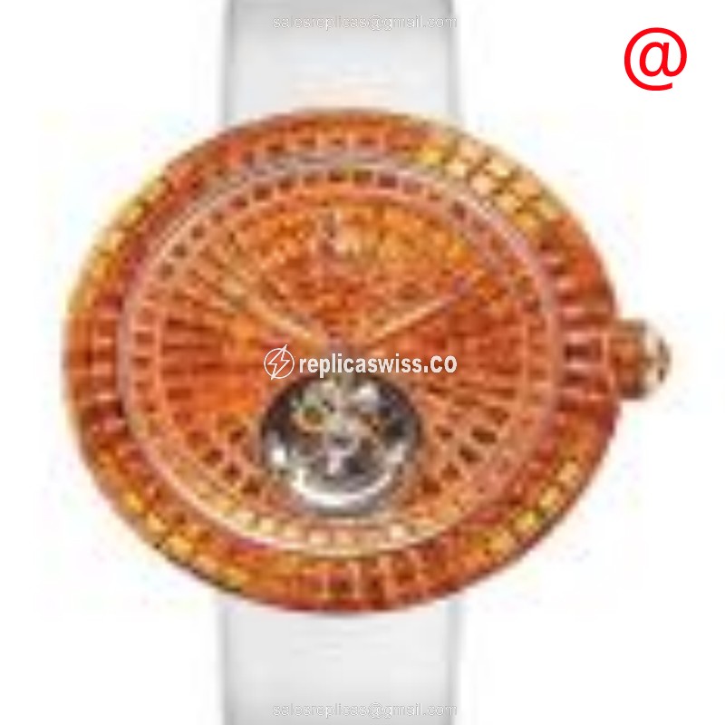 Luxurious Jacob & Co. BT543.40 BO BO BBSAA Replica in 18kt Rose Gold, Manual Wind, Vibrant Orange