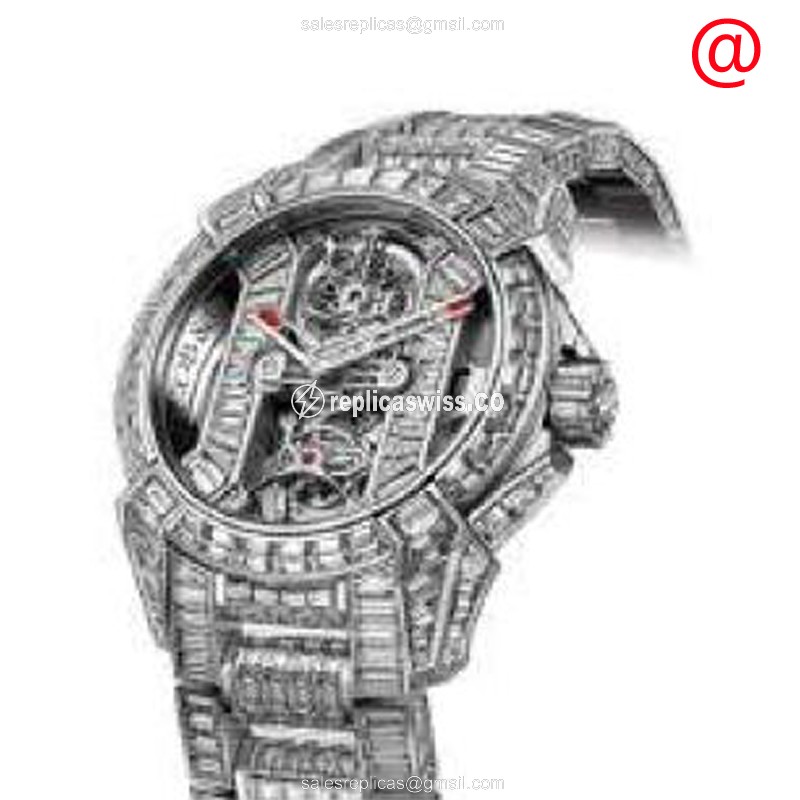 Luxurious Jacob & Co. EX500.30.BD.BD.A30BA Replica with Silver Dial & 18kt Gold Case & Manual Wind