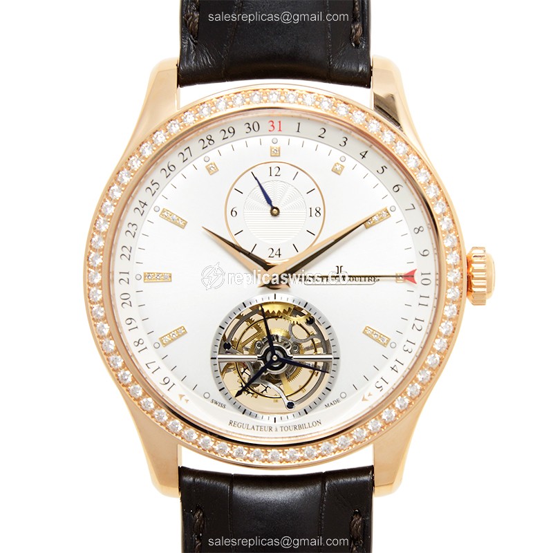 Luxurious Jaeger-Lecoultre Master Ultra Thin Replica, Silver Dial, Automatic Movement & 18kt Rose