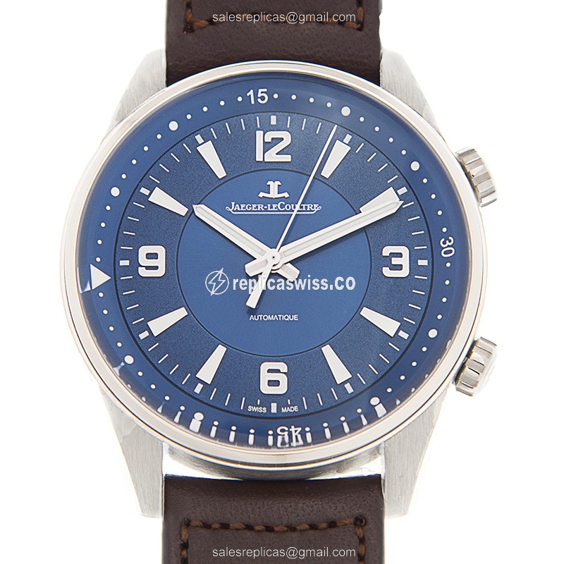 Luxurious Jaeger-Lecoultre Polaris Date Replica in Blue Dial & Stainless Steel Case Watch