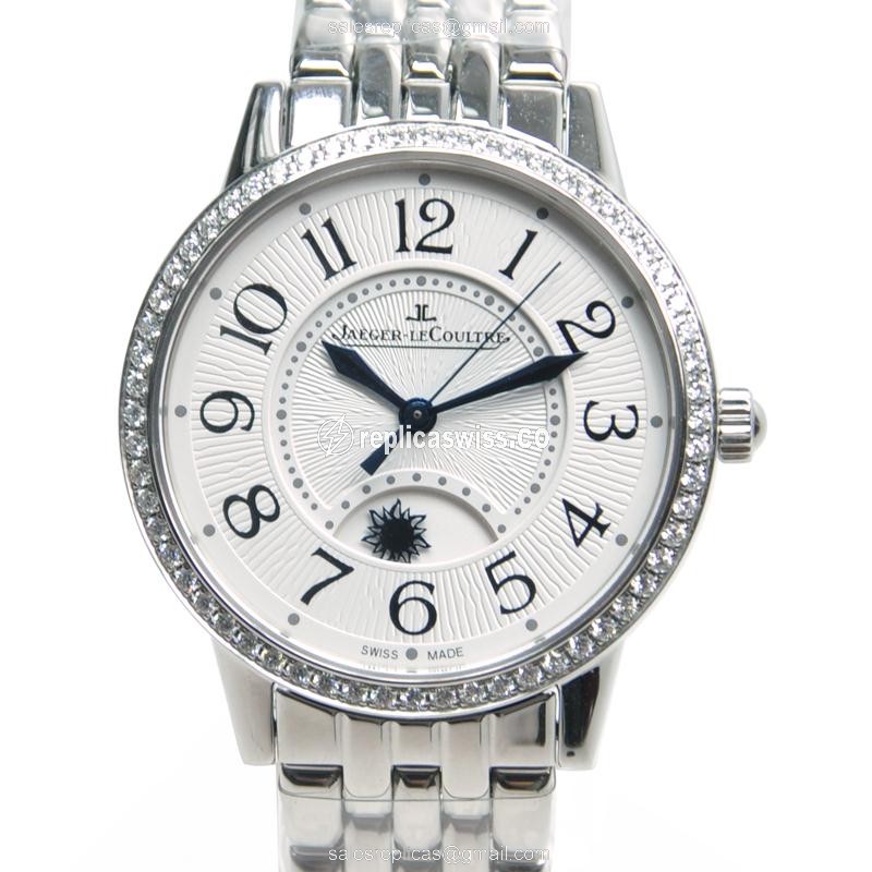 Luxurious Jaeger-Lecoultre RENDEZ VOUS Replica, Automatic Movement, White Dial, Steel Case Watch
