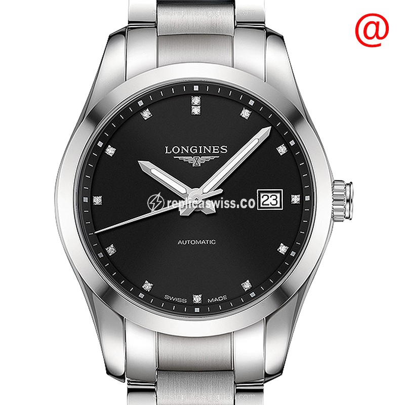 Luxurious Longines Conquest Classic Replica in Stainless Steel & Black Dial, Automatic Movement