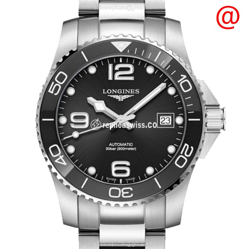 Luxurious Longines Conquest Replica in Black Dial & Stainless Steel Case Watch