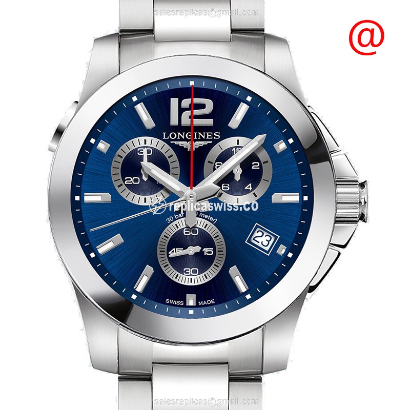 Luxurious Longines Conquest Replica in Blue Dial Stainless Steel Case Watch