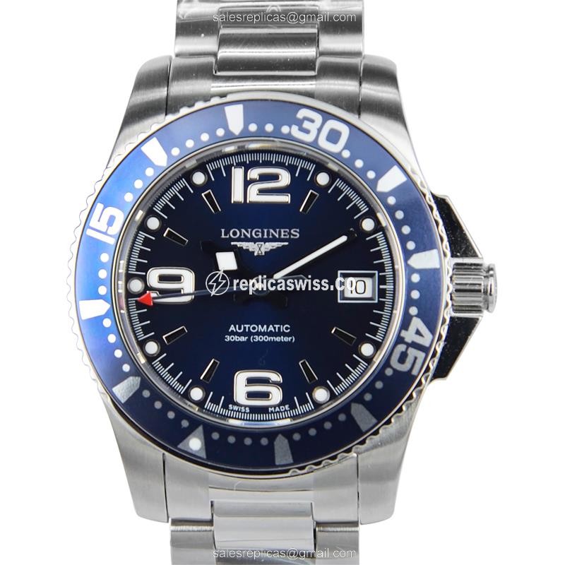 Luxurious Longines Conquest Replica in Stainless Steel, Automatic Movement & Blue Dial Watch
