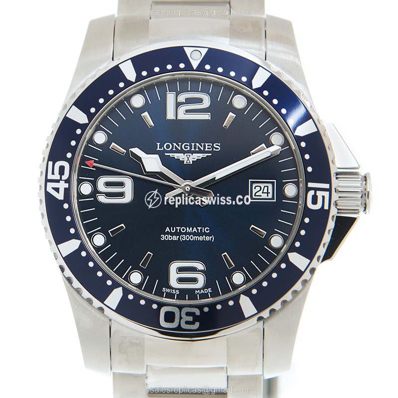 Luxurious Longines Conquest Replica in Stainless Steel, Automatic Movement & Blue Dial Watch