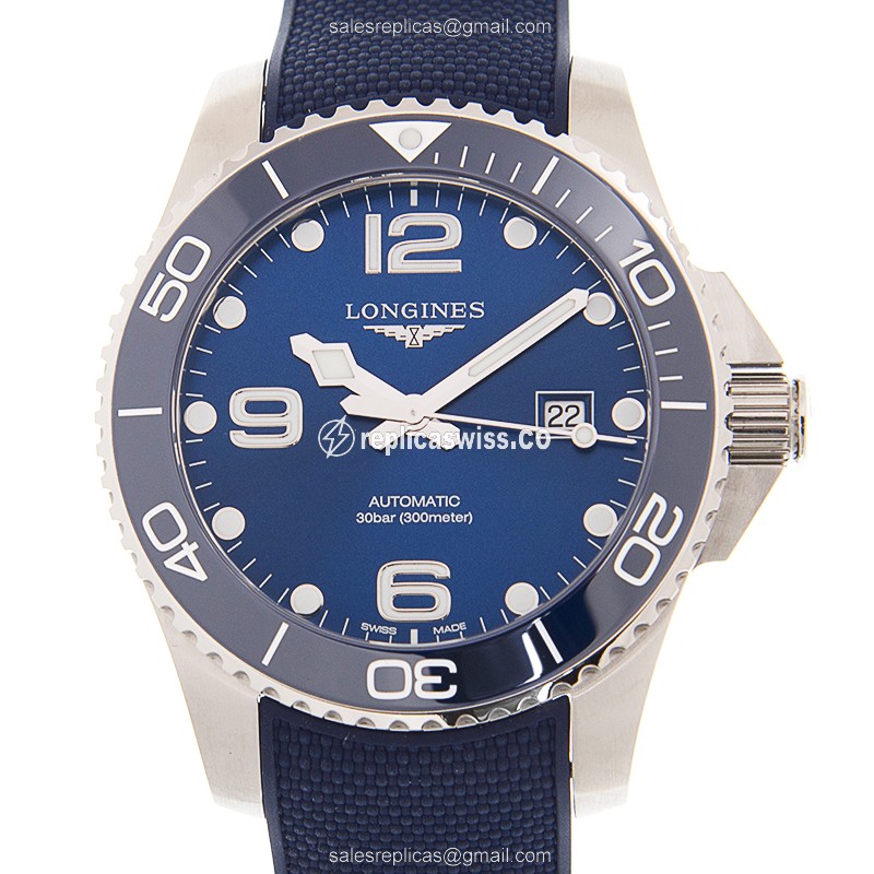 Luxurious Longines Conquest Replica in Stainless Steel, Automatic Movement, Blue Dial Watch