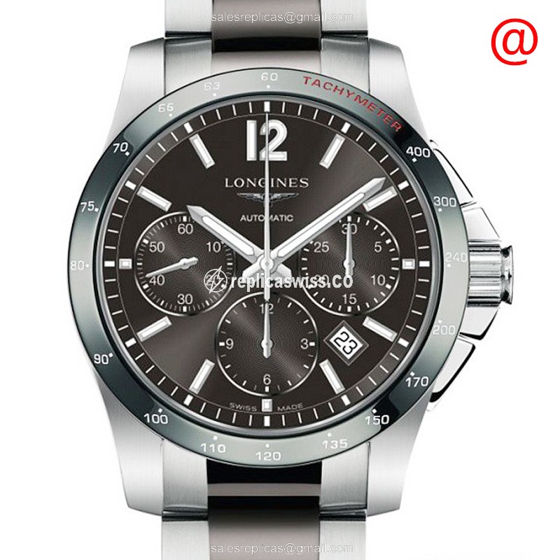Luxurious Longines Conquest Replica in Stainless Steel, Automatic Movement & Gray Dial Watch