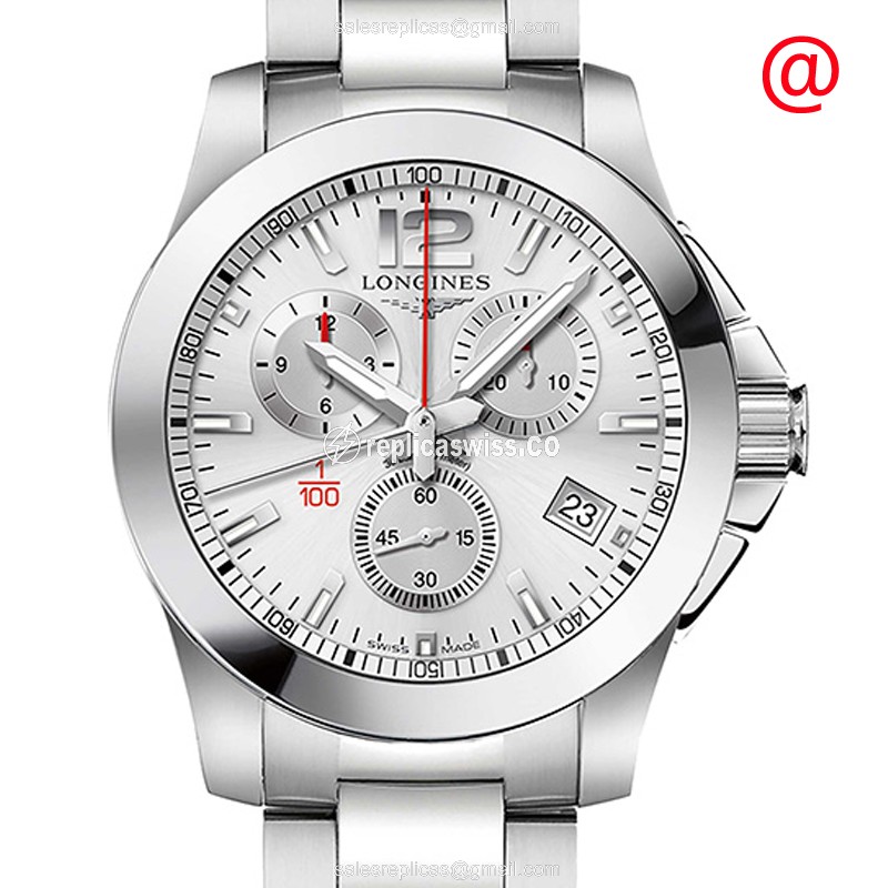 Luxurious Longines CONQUEST Replica, Silver Dial, Steel Case & Strap Watch