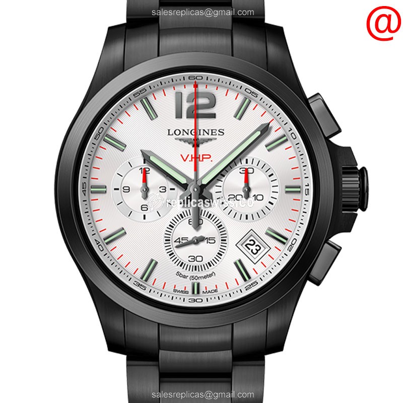 Luxurious Longines CONQUEST Replica, Swiss Quartz, Stainless Steel Case & Silver Dial Watch