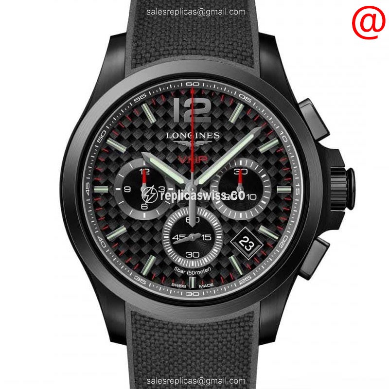 Luxurious Longines CONQUEST Replica Watch with Black Dial & Steel Case