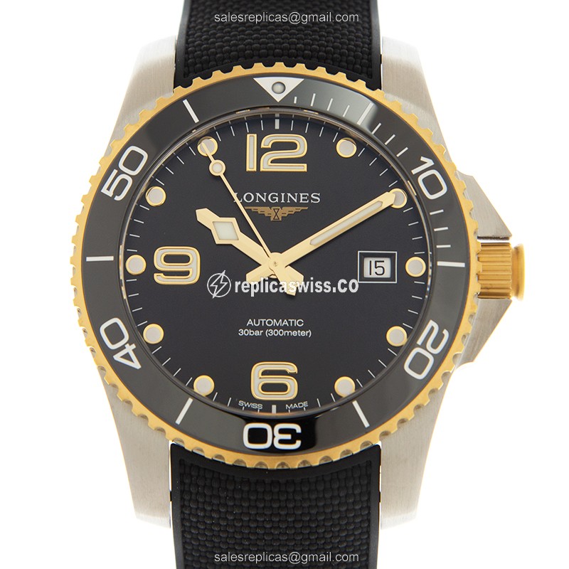 Luxurious Longines Conquest Replica with Automatic Movement Black Dial, Crafted in Stainless