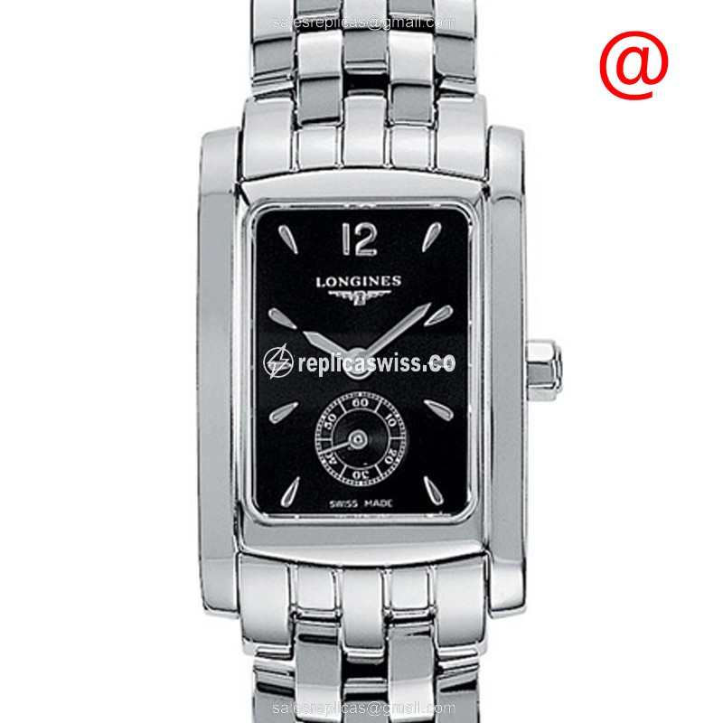 Luxurious Longines Dolce Vita Replica, Black Dial & Stainless Steel Case, Precision Quartz Movement