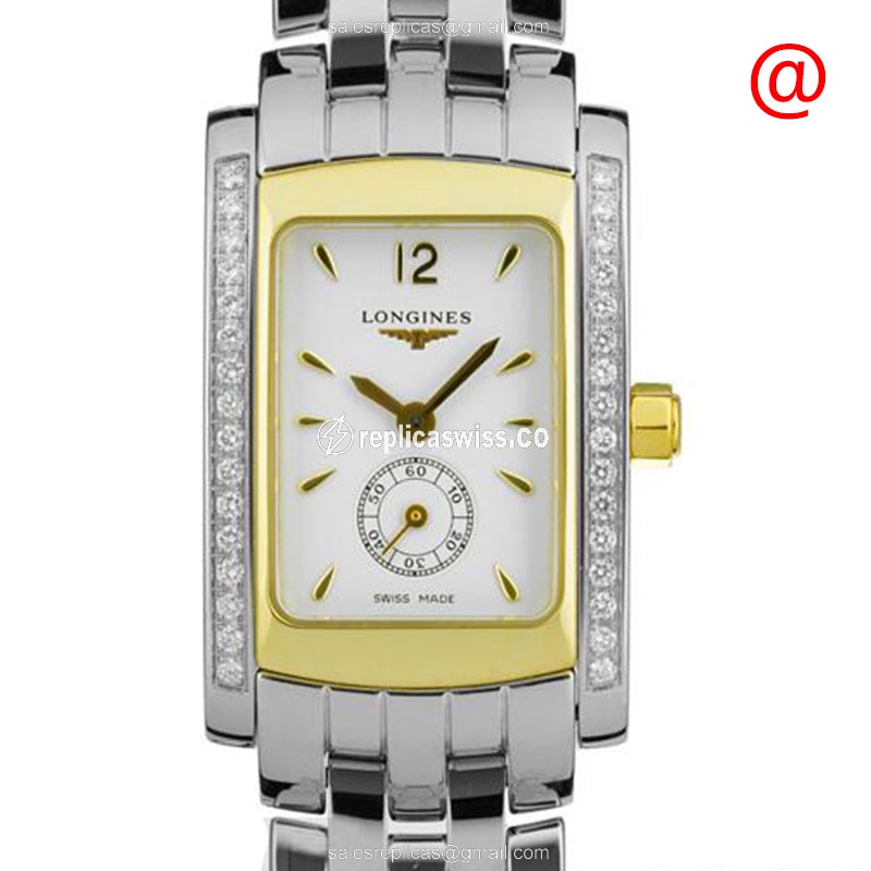 Luxurious Longines Dolce Vita Replica in 18kt Gold, White Dial, Steel Case Watch