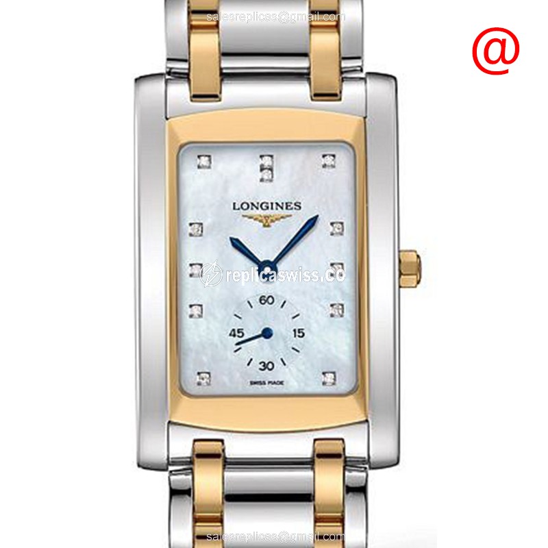 Luxurious Longines Dolce Vita Replica in White Dial 18kt Steel Strap Watch