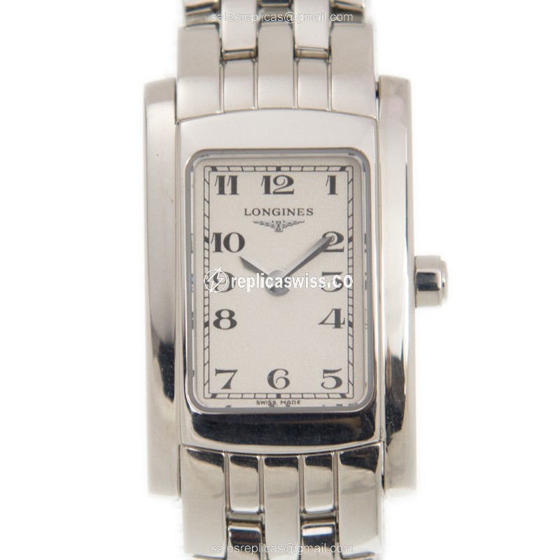 Luxurious Longines Dolce Vita Replica | Silver Dial, Stainless Steel Case & Band Watch