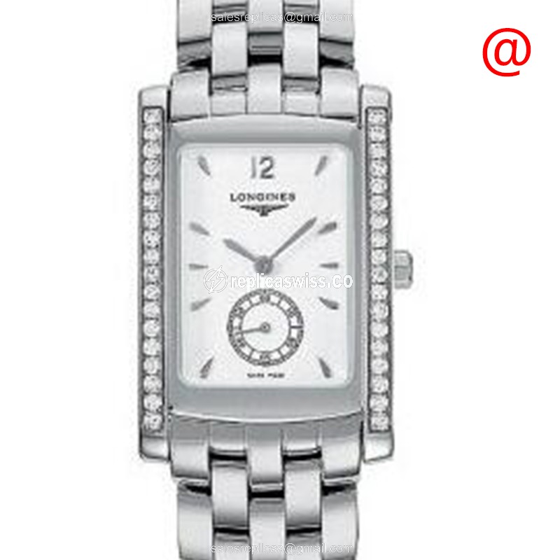Luxurious Longines Dolce Vita Replica, White Dial, Stainless Steel Case & Diamond Accents Watch