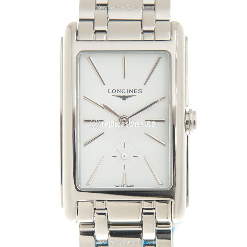 Luxurious Longines Dolce Vita Replica, White Dial, Stainless Steel Case & Quartz Movement Watch