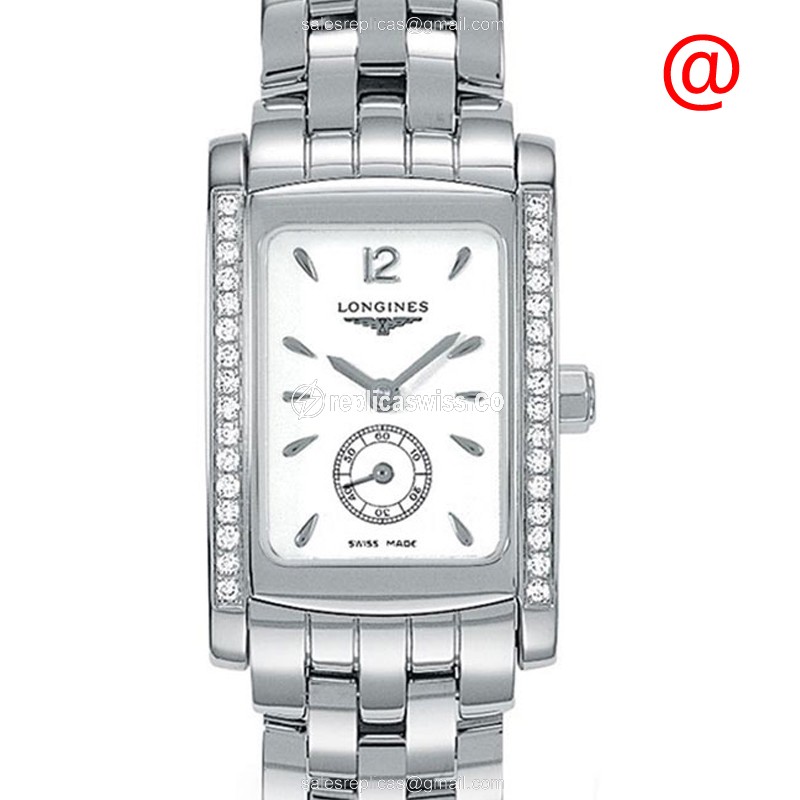 Luxurious Longines Dolce Vita Replica, White Dial, Stainless Steel Case & Silver Strap Watch