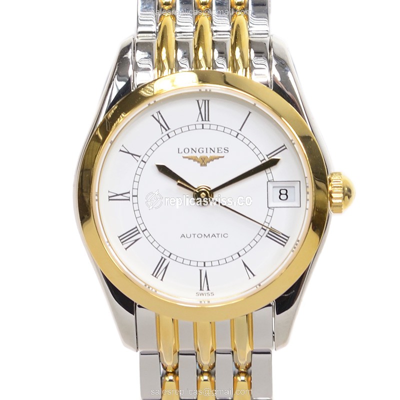 Luxurious Longines Elegant Series Replica with White Dial & Automatic Movement Watch