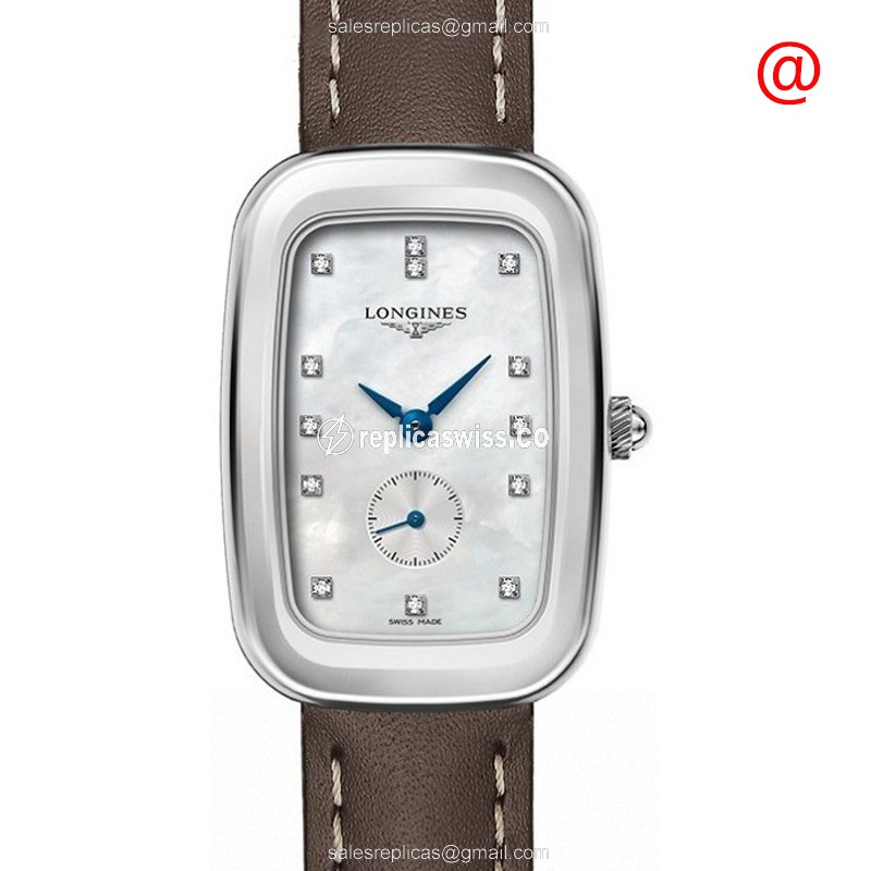 Luxurious Longines Equestrian Replica in Stainless Steel, White Dial & Leather Strap Watch